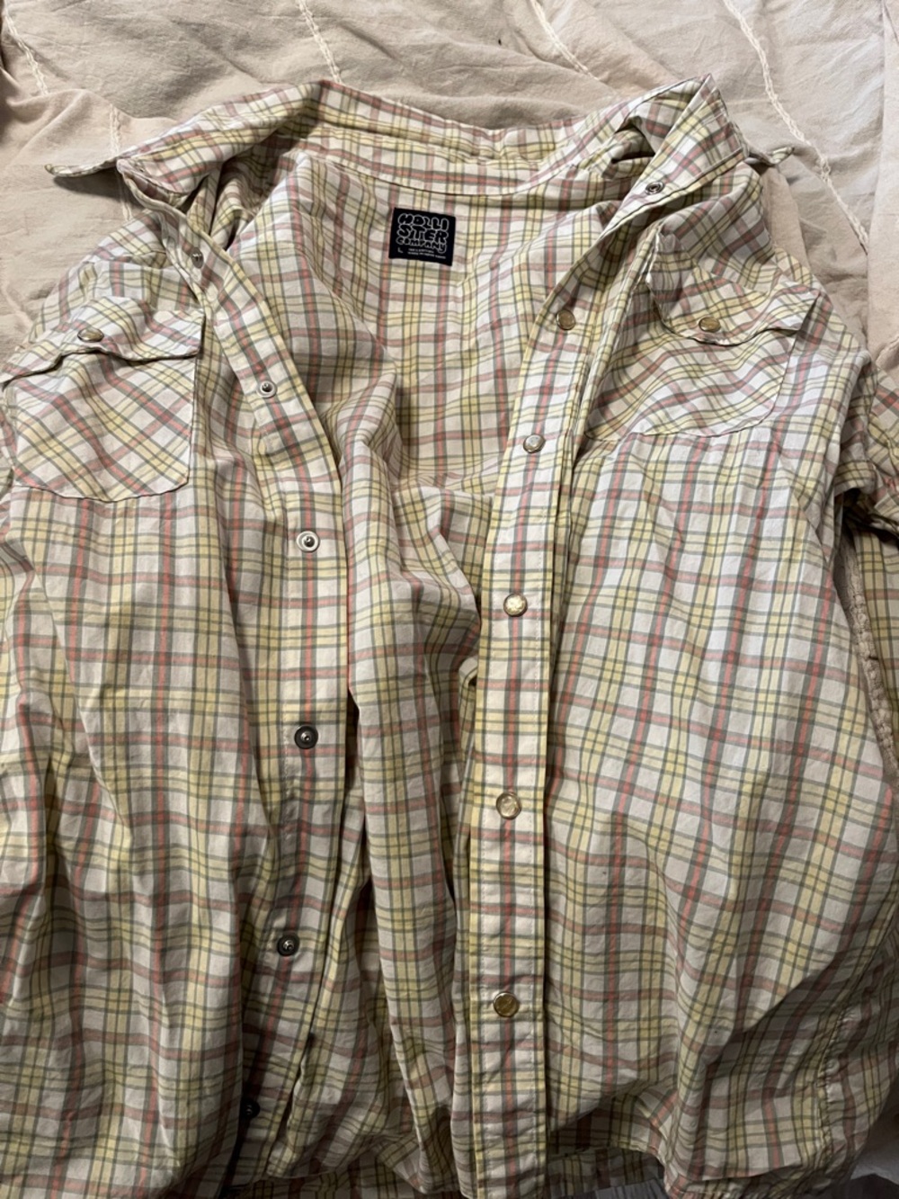 Hollister snap button shirt